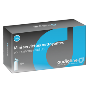 Lot de 3 boîtes de mini lingettes nettoyantes Audioline x60