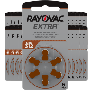 Piles auditives 312 - Rayovac - Lot de 120 piles