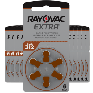 Piles auditives 312 - Rayovac - Lot de 30 piles
