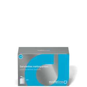 Serviettes nettoyantes Audioline x60 pour appareils auditifs