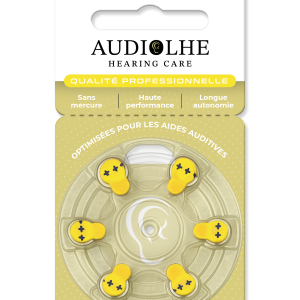 Piles auditives Audiolhe Hearing Care taille 10