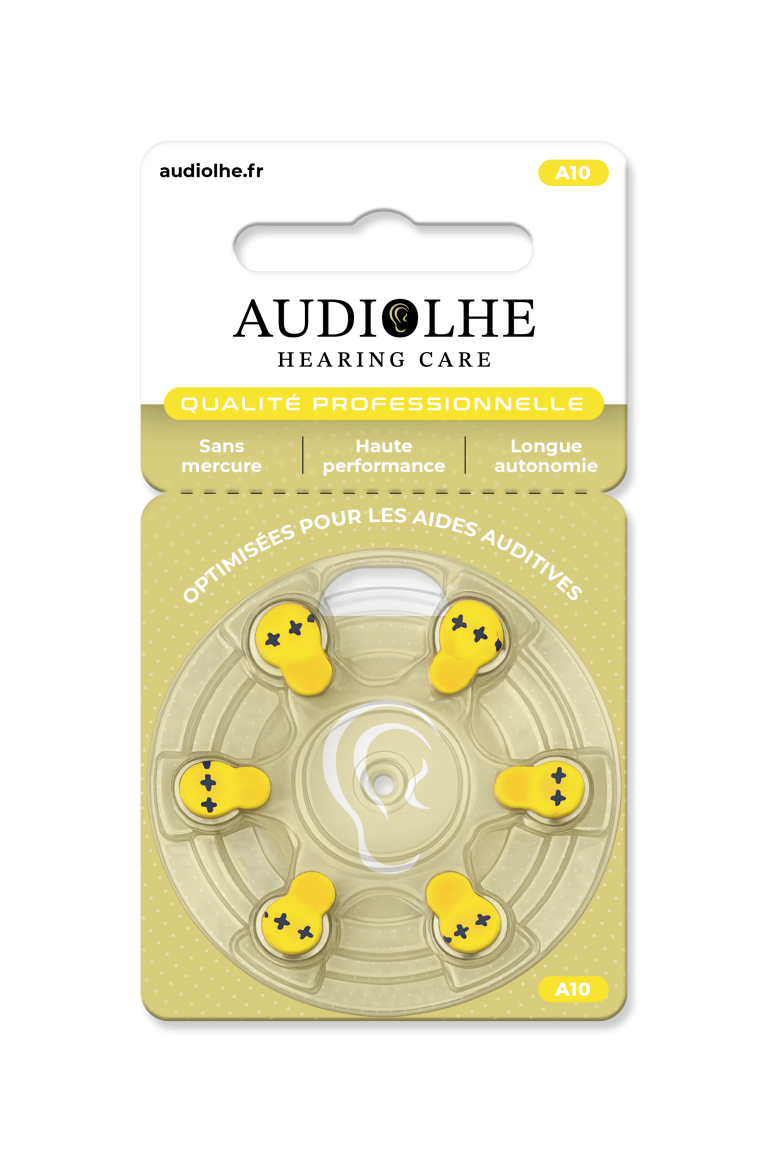 Piles auditives Audiolhe Hearing Care taille 10