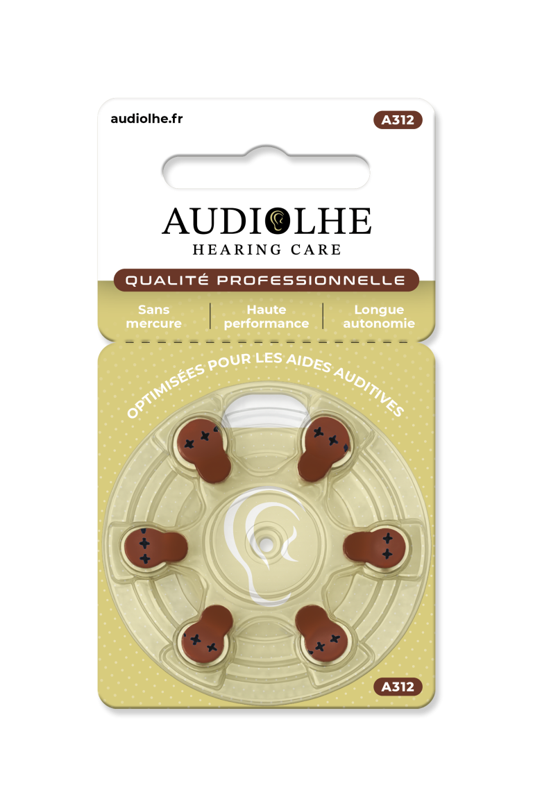 Piles auditives Audiolhe Hearing Care taille 312