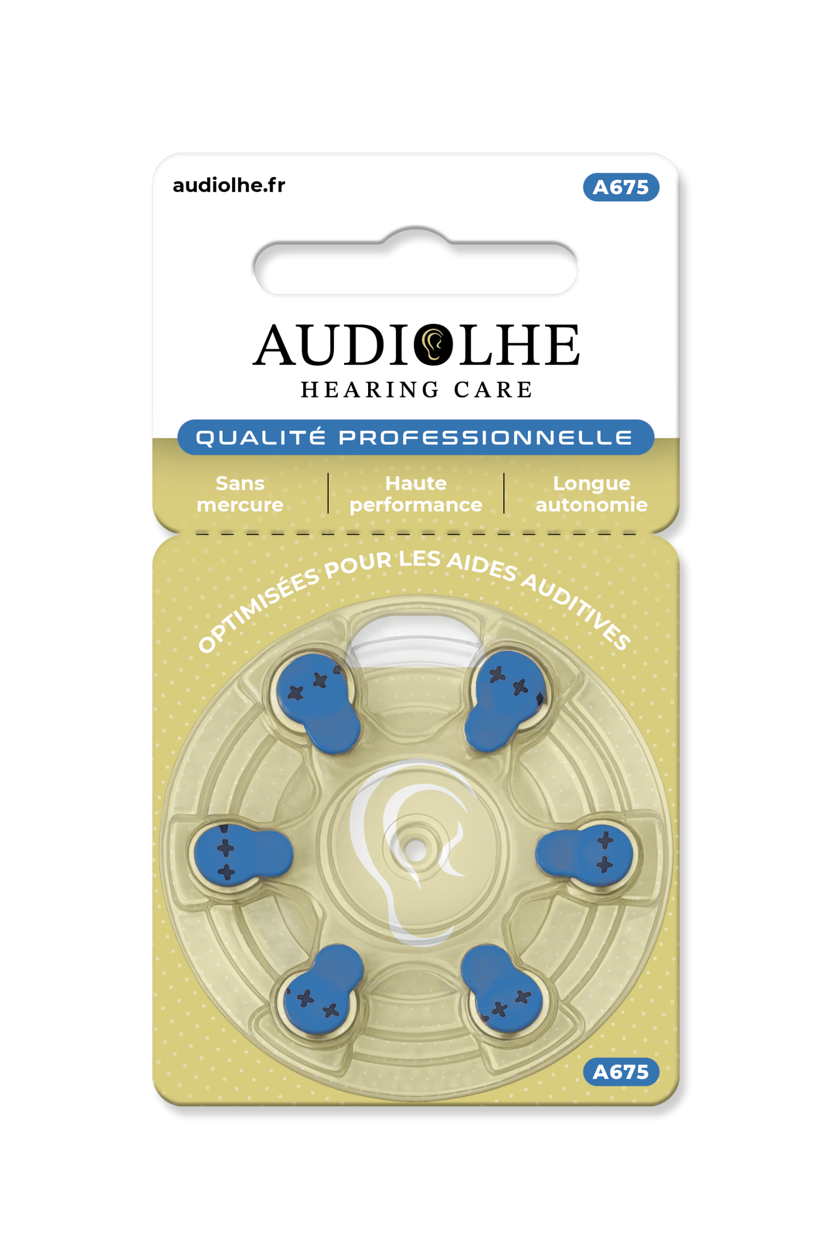 Piles auditives Audiolhe Hearing Care taille 675