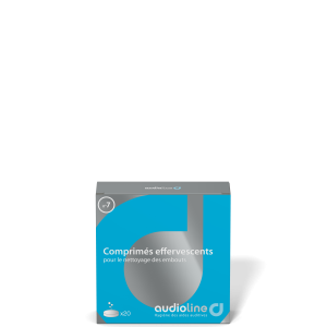 Comprimés effervescents nettoyants Audioline x20 pour appareils auditifs