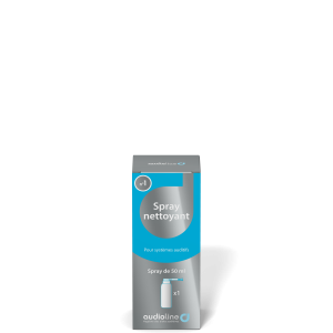 Spray nettoyant Audioline 50ml pour appareils auditifs