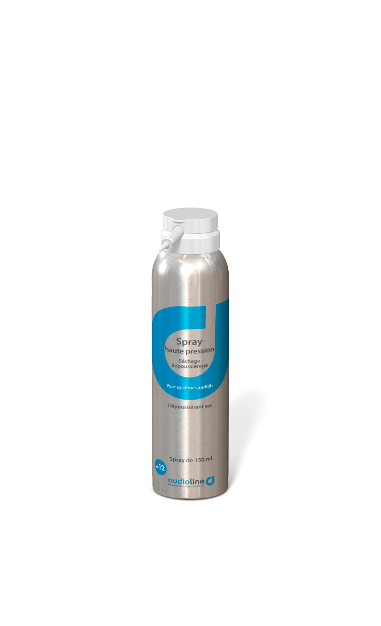 Spray de séchage et dépoussiérage Audioline 150ml pour appareils auditifs