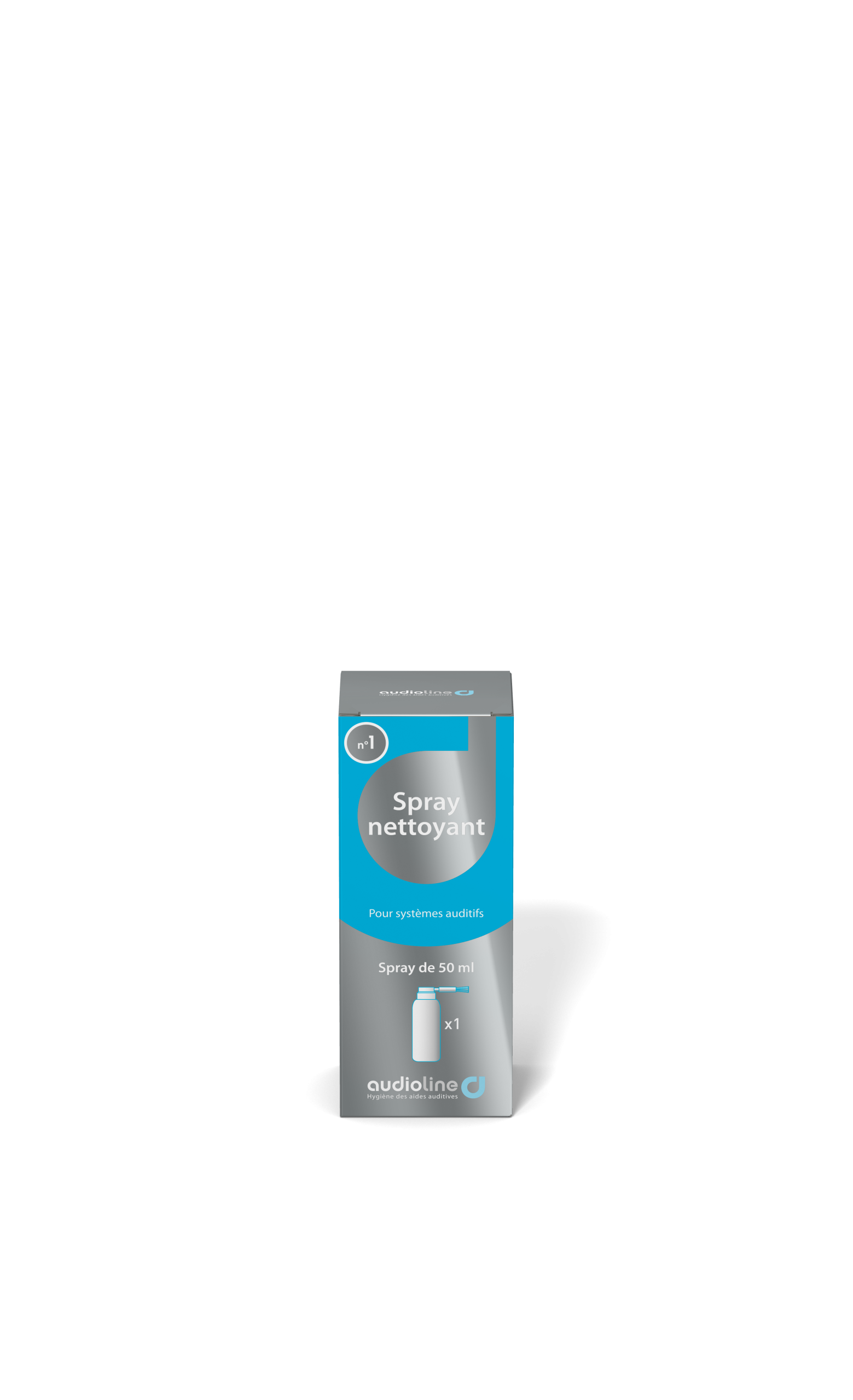 Spray nettoyant Audioline 50ml pour appareils auditifs